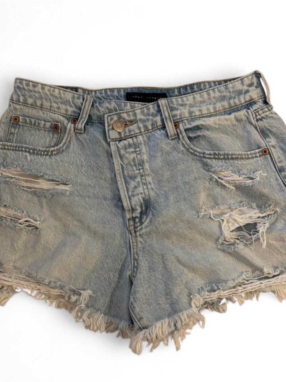 Aeropostale Light Blue Distressed Denim Shorts